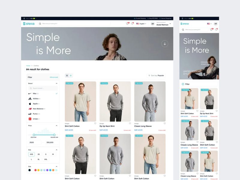 Shopify ecommerce project preview